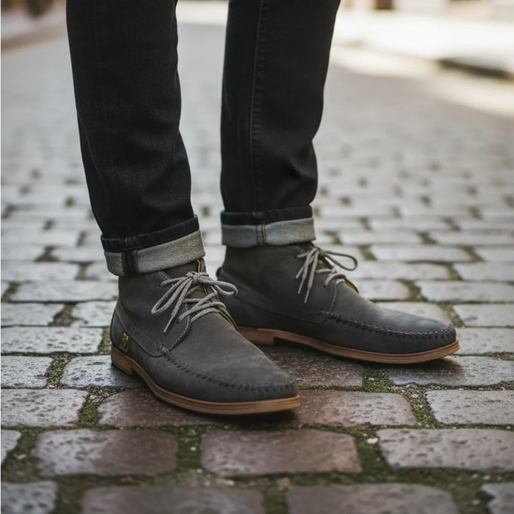 EUC - Men’s Fenchurch Suede Boots - Size - 44 - gray